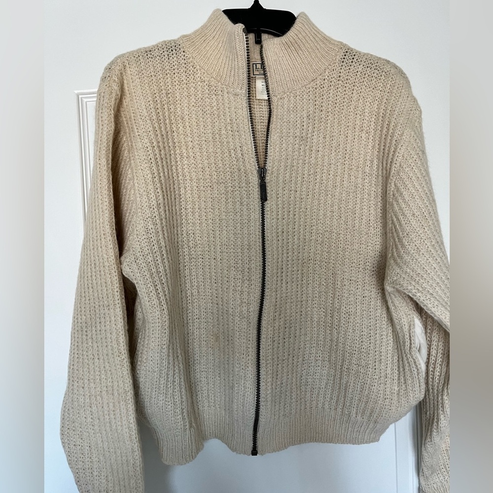 LL Bean Wool Zip up Sweater
